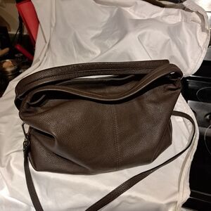Brown Leather Crossbody Bag Precis made in Itaĺy